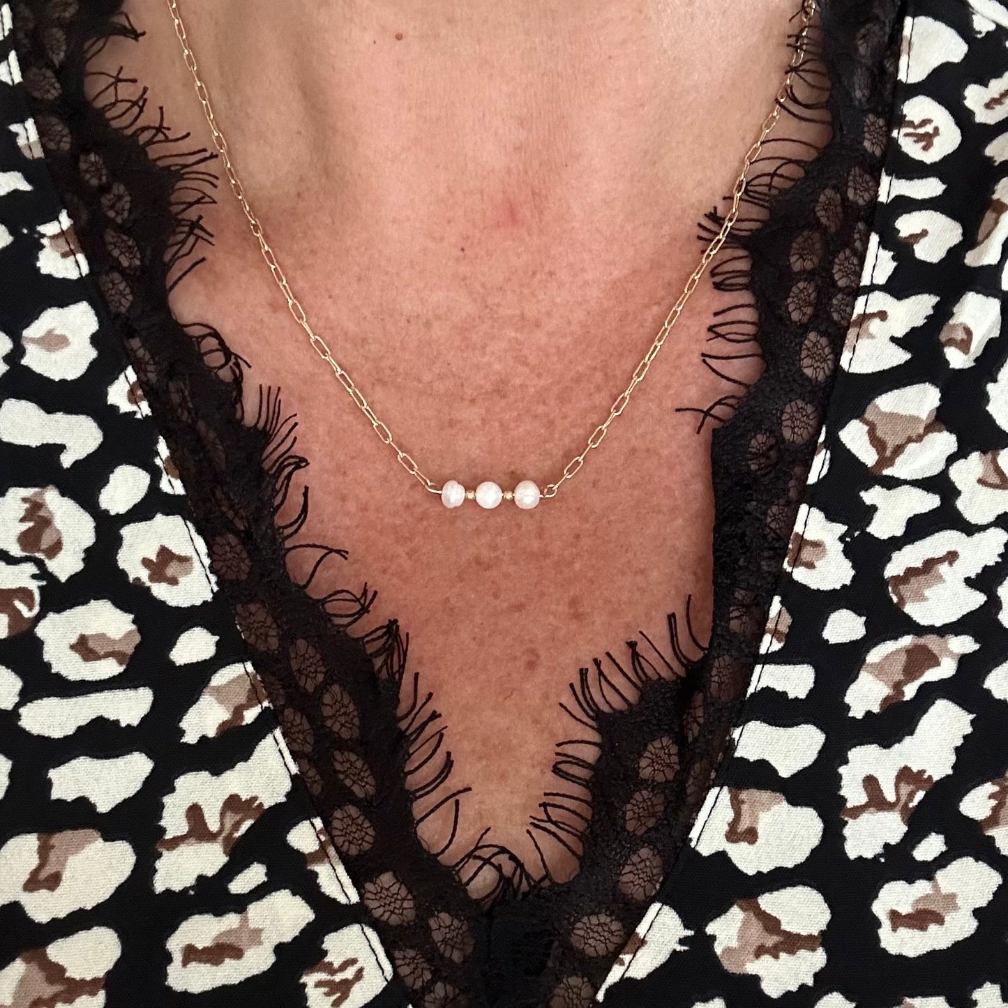 Three Wishes Pearl Necklace-Lydieannejewelry