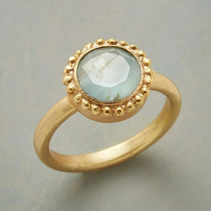 Vintage White Stone Gold Ring-Lydieannejewelry