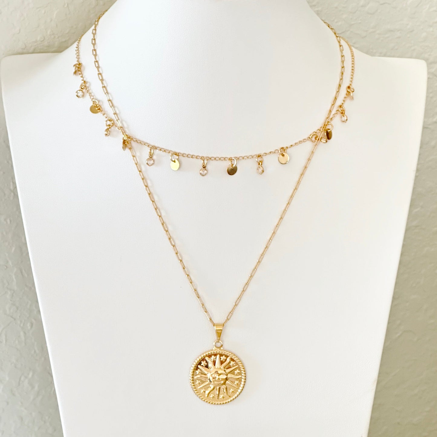 Elena Sun Medallion Pendant Necklace-Lydieannejewelry