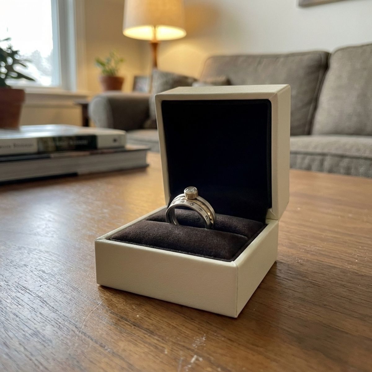 Vintage Layered Gold & Silver Zirconia Ring