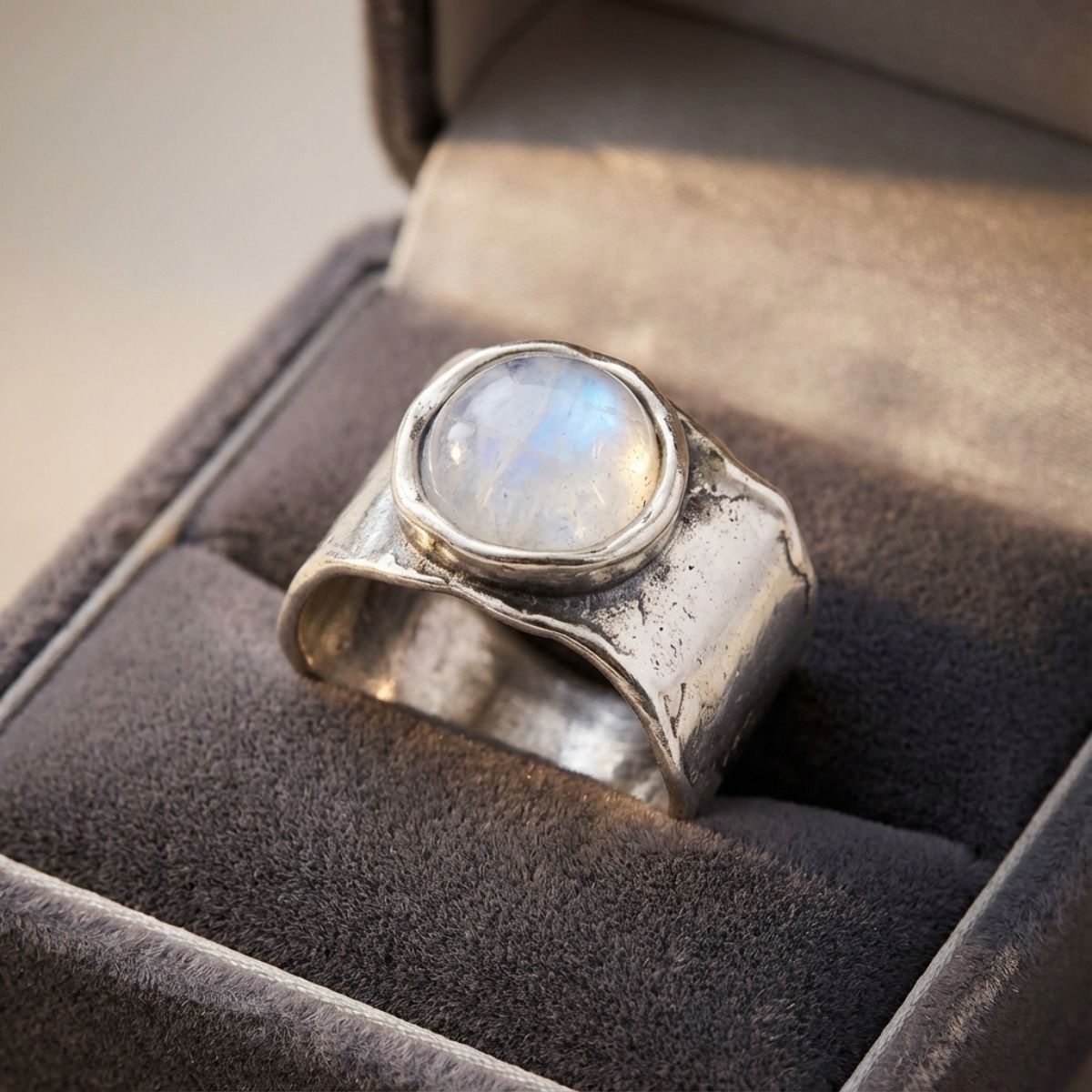 Moonstone Boho Ring