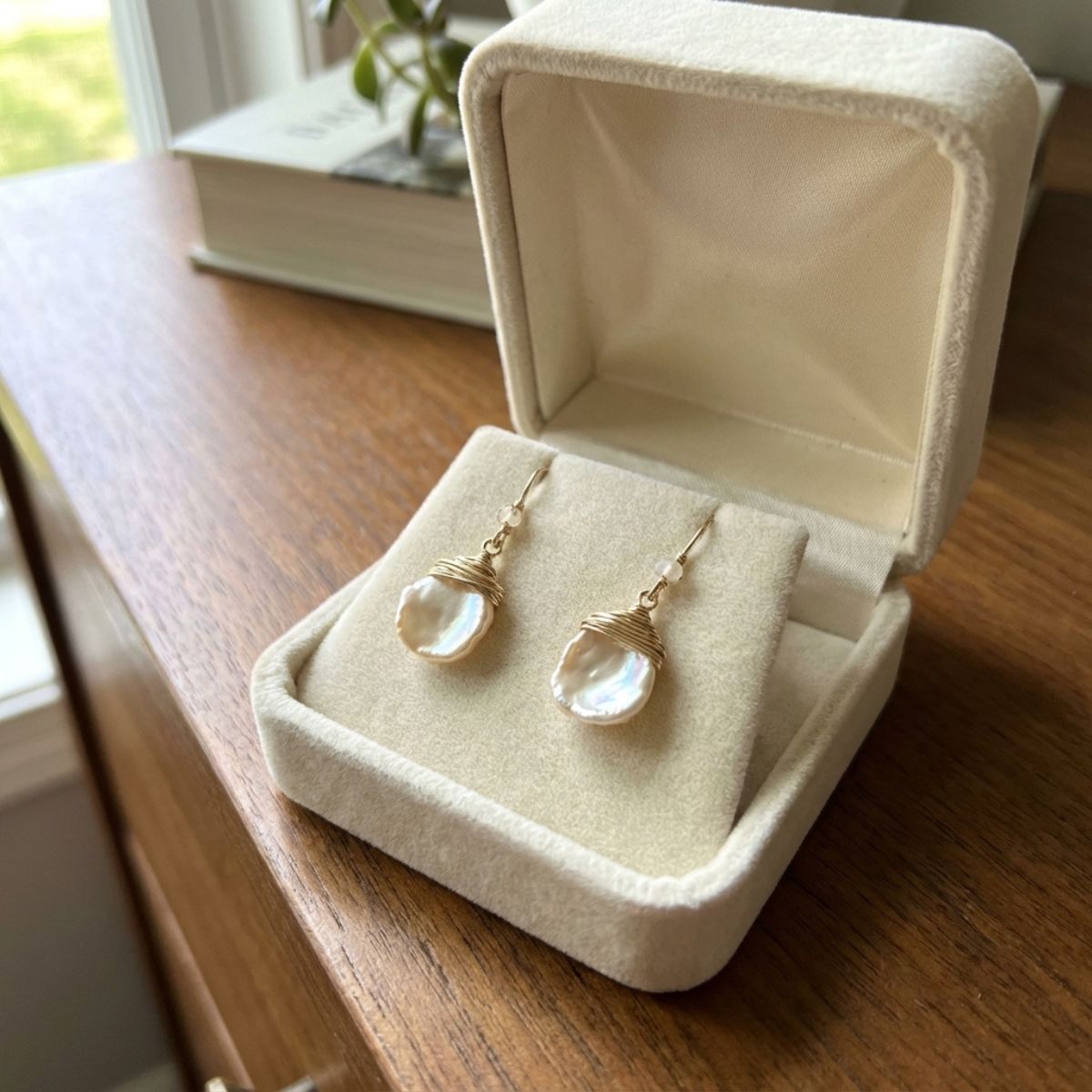 Vintage Barroque Pearl Drop Earrings