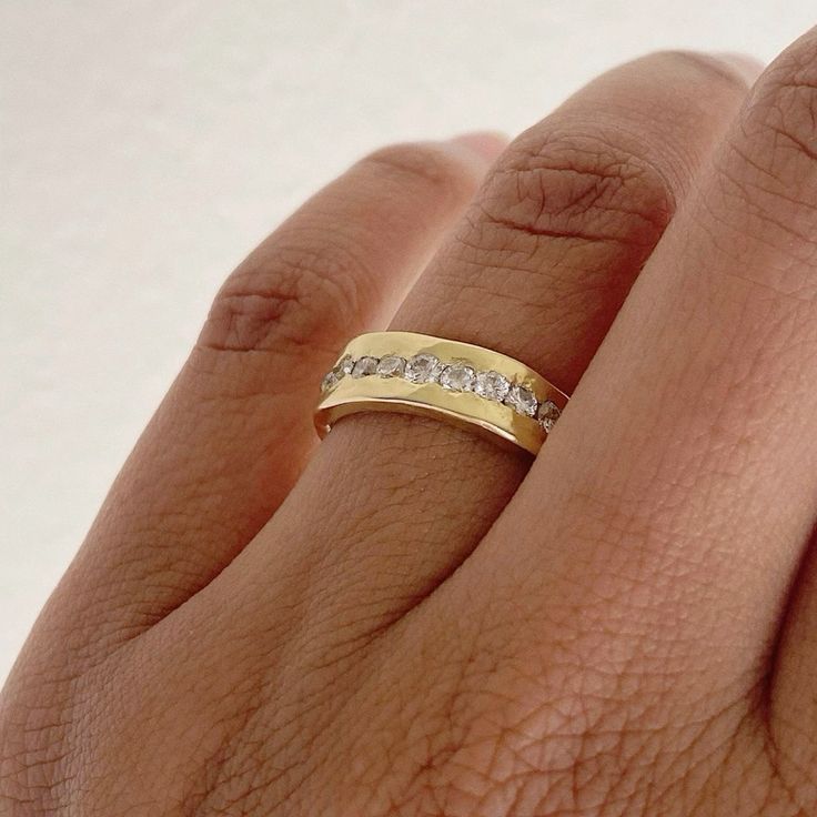 Vintage Zirconia Gold Ring-Lydieannejewelry