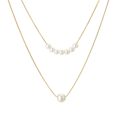 Elegant Double Pearl Necklace
