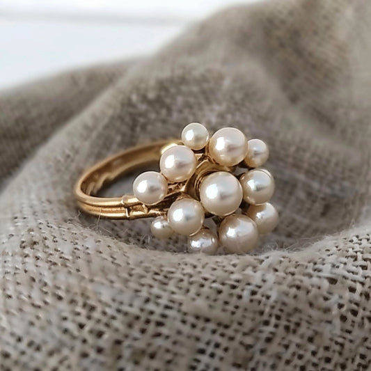 Pearl Gold Ring-Lydieannejewelry