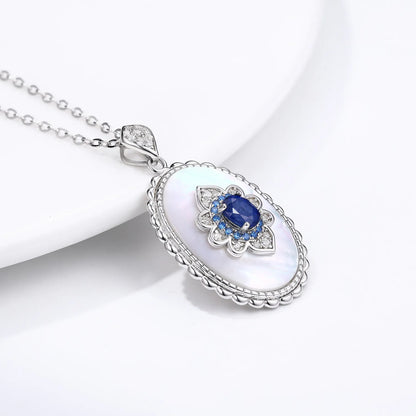 Luxury Sapphire & Diamond Pendant Necklace