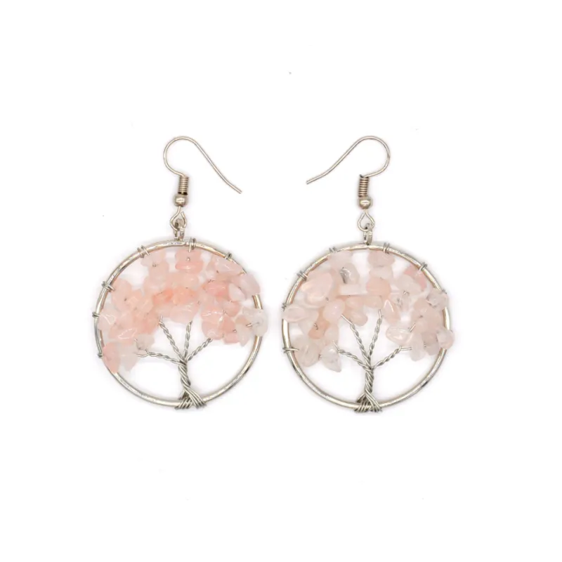 Natural Crystal Wishing Tree Earrings
