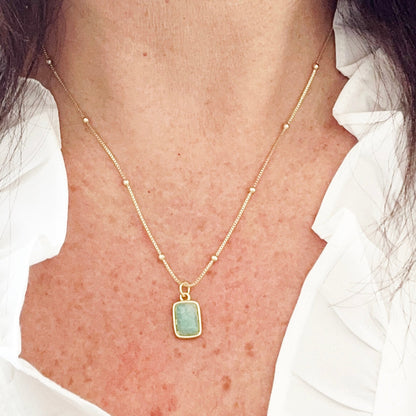 Briella Amazonite Gemstone Necklace-Lydieannejewelry