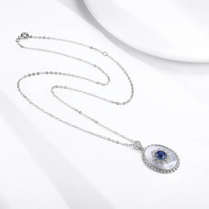 Luxury Sapphire & Diamond Pendant Necklace