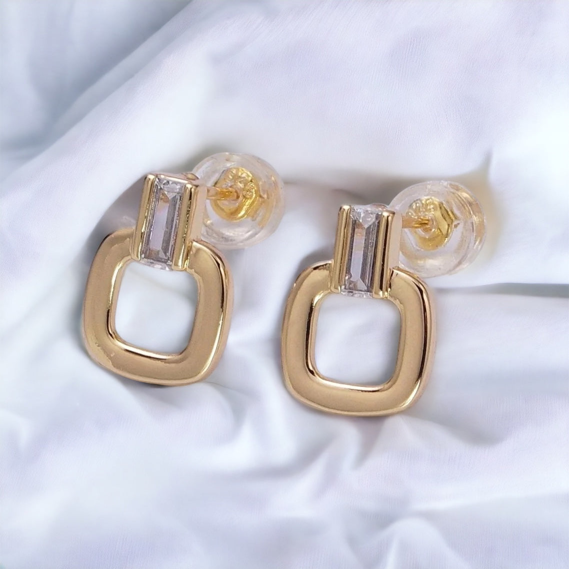 Zita Mini Square Earrings-Lydieannejewelry