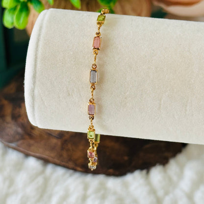 Isabella MultiColor CZ Stone Bracelet-Lydieannejewelry