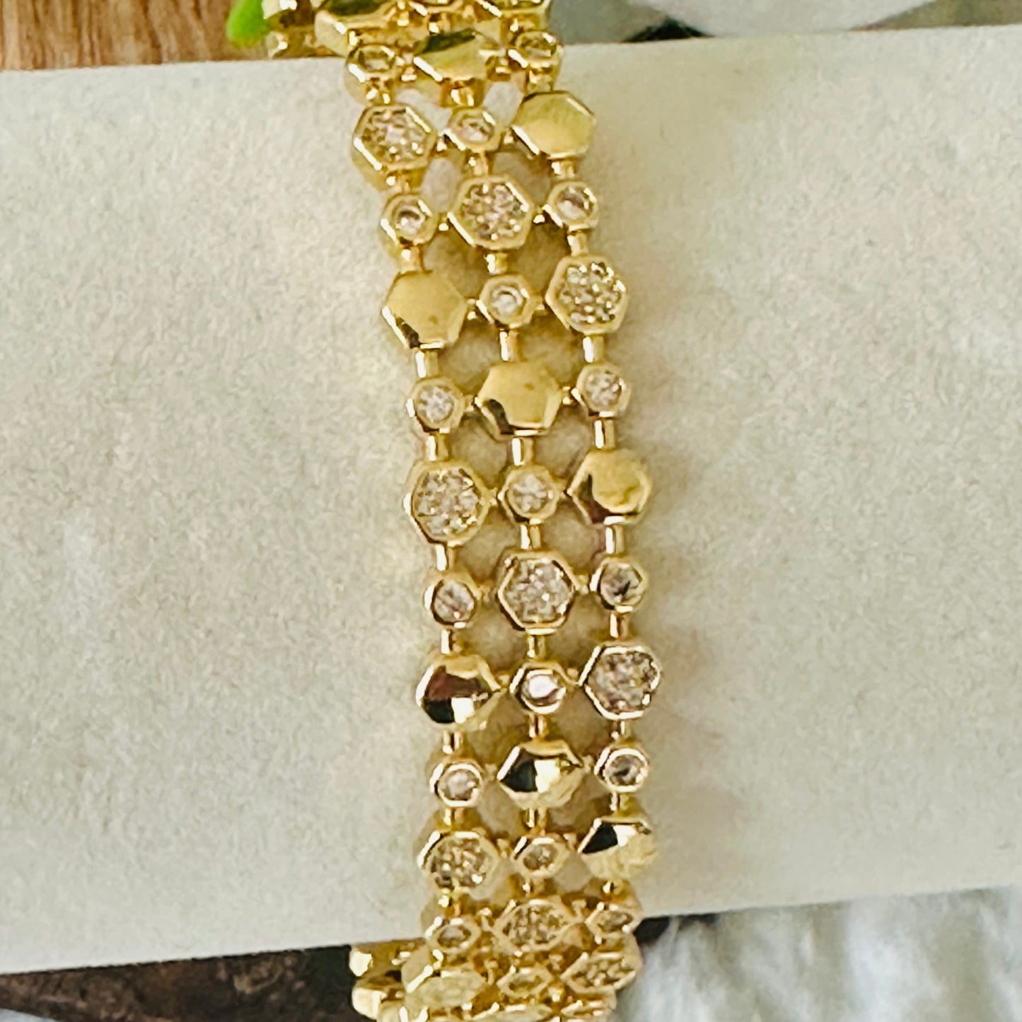 Gavriella Hexogonal Cuff Bracelet-Lydieannejewelry