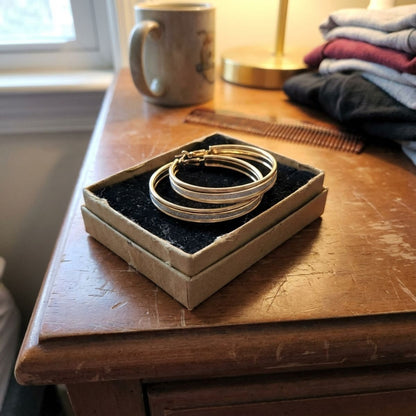 Vintage Bright Hoops Earrings