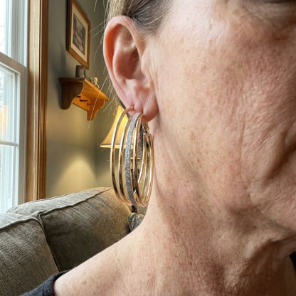 Vintage Bright Hoops Earrings