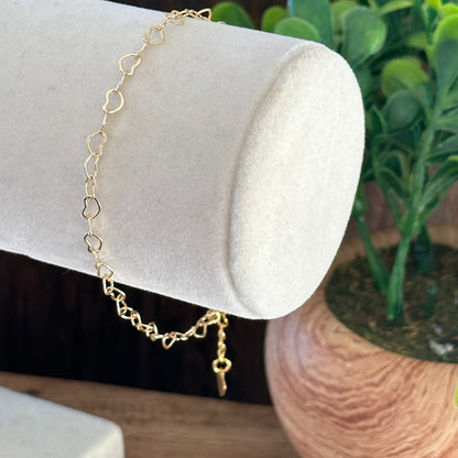 Mea Heart Links Bracelet-Lydieannejewelry