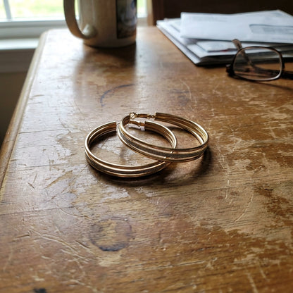 Vintage Bright Hoops Earrings