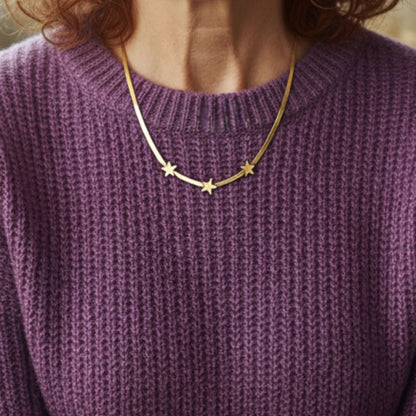 Gothic Blade & Snake Chain Necklace