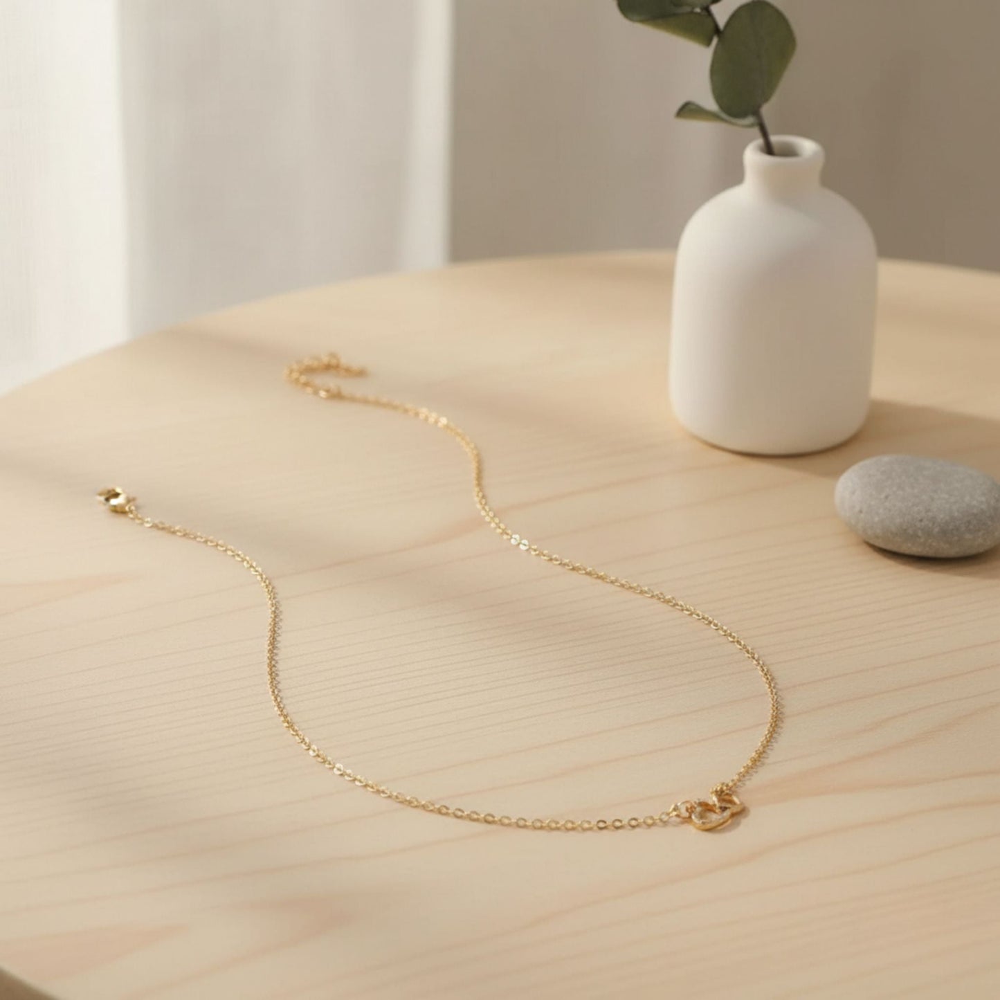 Love Necklace Temperament Double Peach Heart