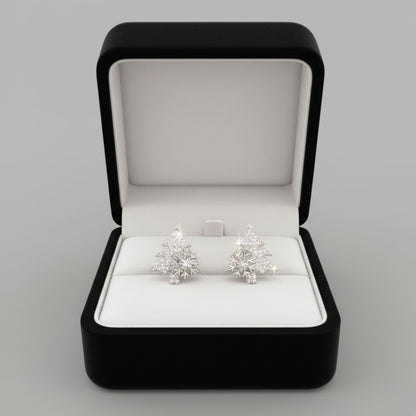 Vintage Christmas Tree Sparkling Earrings