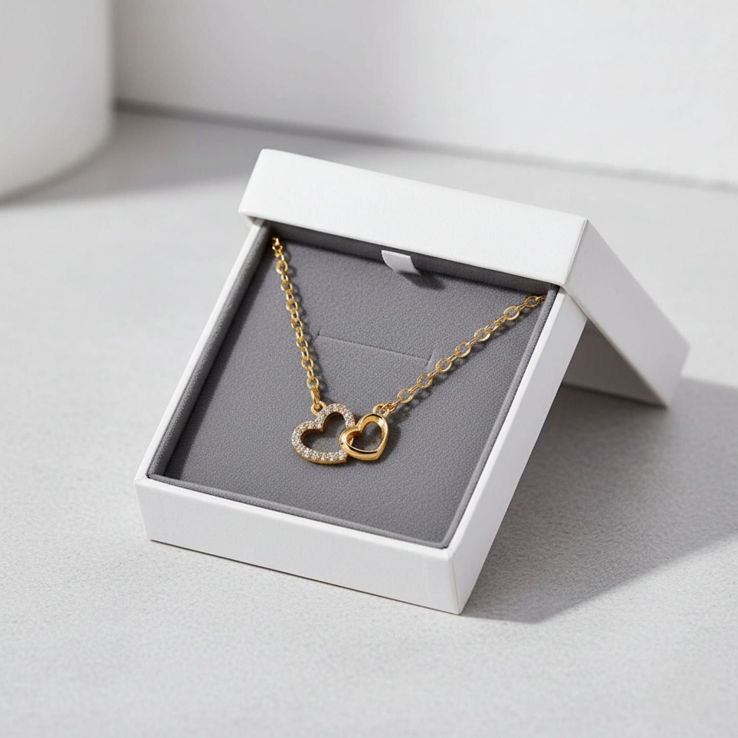 Love Necklace Temperament Double Peach Heart