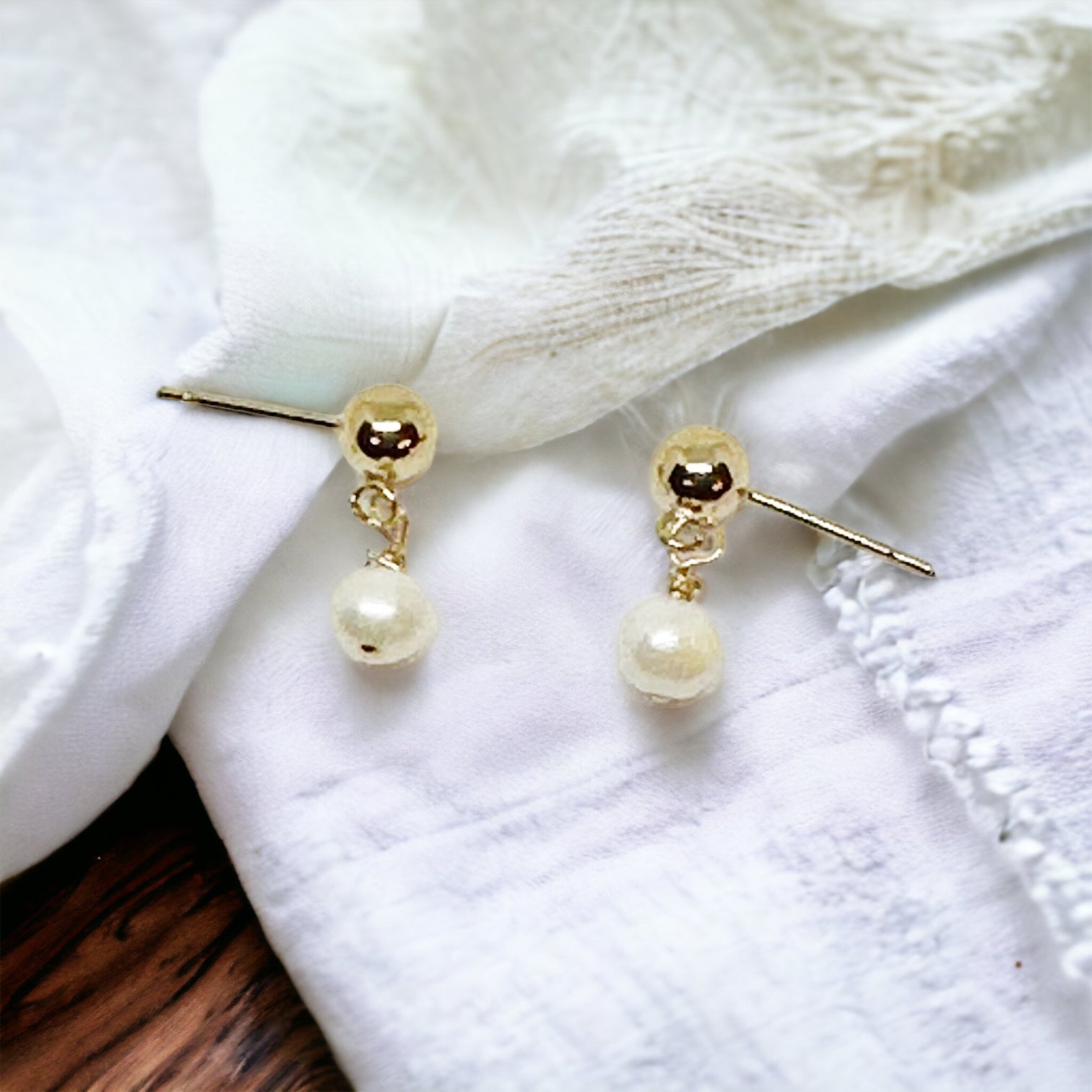 Mini Freshwater Pearl Earrings-Lydieannejewelry