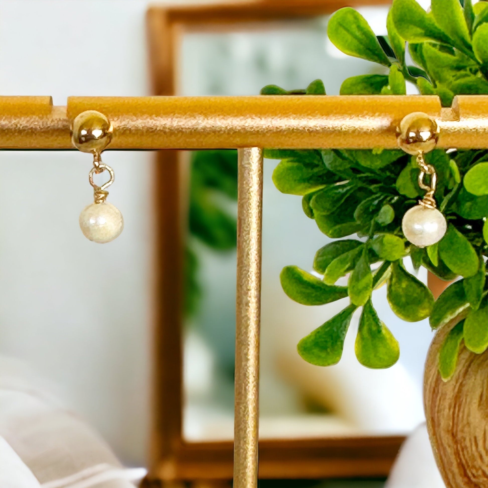 Mini Freshwater Pearl Earrings-Lydieannejewelry