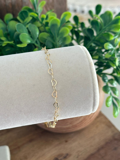 Mea Heart Links Bracelet-Lydieannejewelry