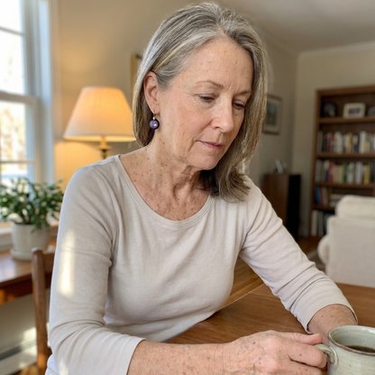 Vintage Violet Rounded Earrings