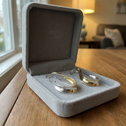 Vintage Dangling Golden Earrings