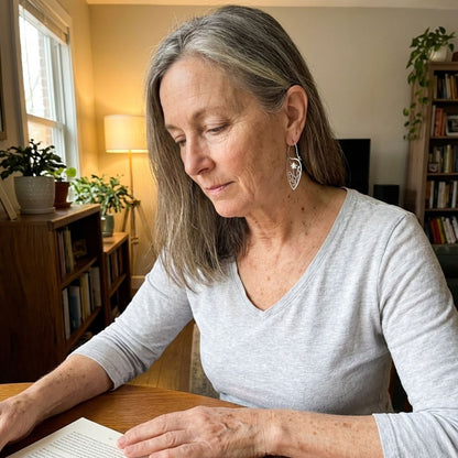Sterling Silver Lotus Flower Earrings