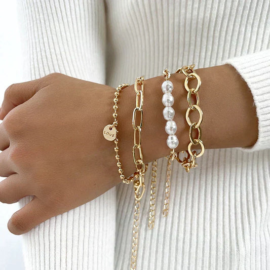 Gold Pearl Bracelet Packs-Lydieannejewelry