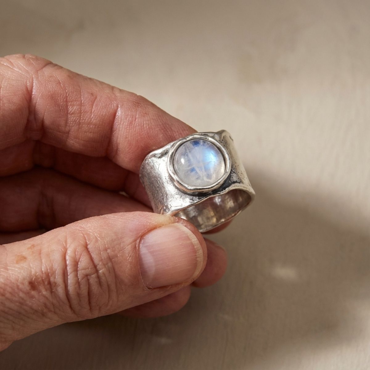 Moonstone Boho Ring