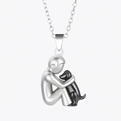 Hug Pendant Necklace Dog