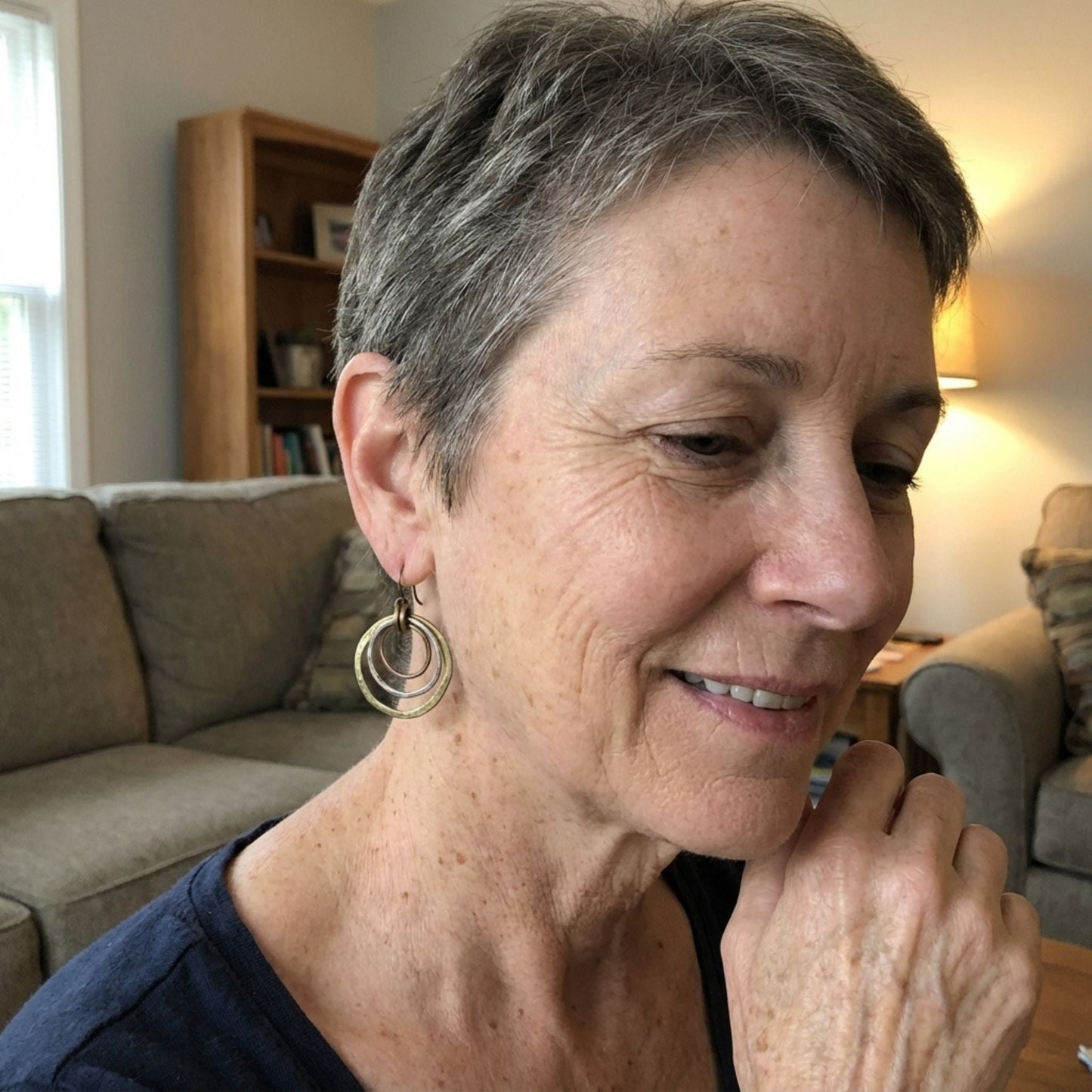 Vintage Gold & Silver Circles Earrings