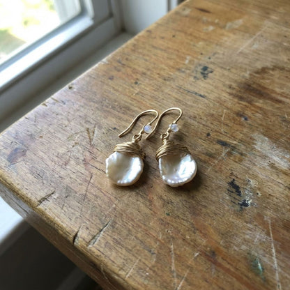 Vintage Barroque Pearl Drop Earrings