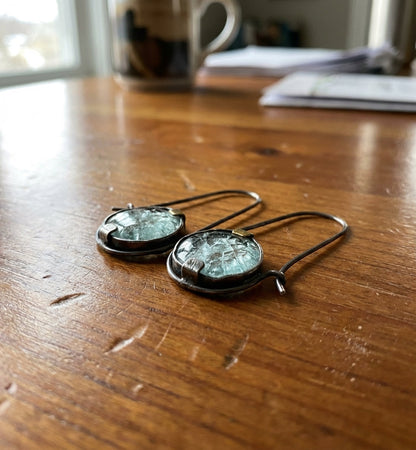 Vintage Ocean Crystal Earrings
