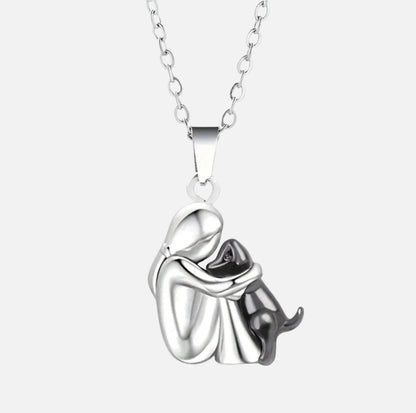 Hug Pendant Necklace Dog