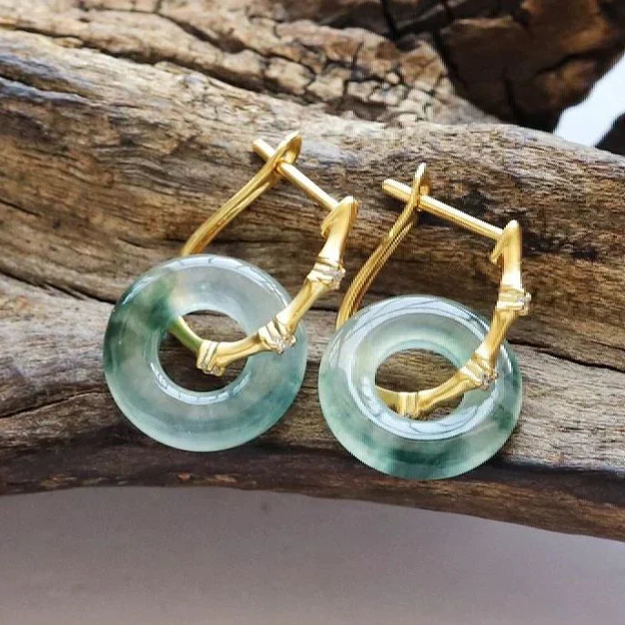 Vintage Turquoise Crystal Earrings-Lydieannejewelry