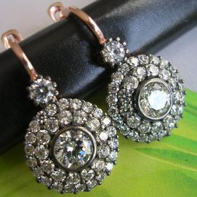Crystal Mandala Vintage Earrings-Lydieannejewelry