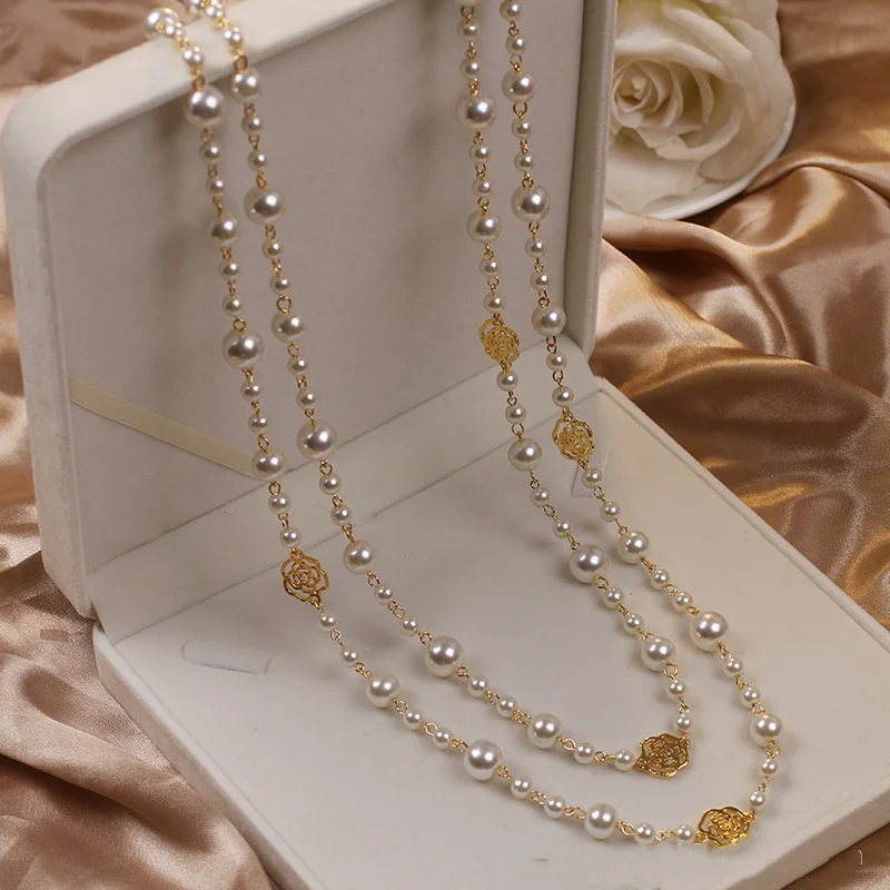 Elegant Gold & Pearl Necklace-Lydieannejewelry