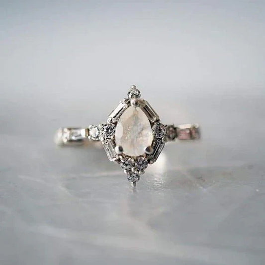 Vintage Moonstone Starlight Ring-Lydieannejewelry