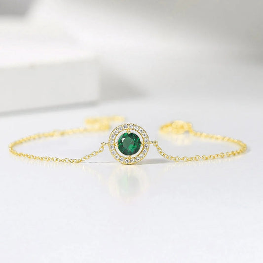 Vintage Gold Green Crystal & Pave Border Bracelet-Lydieannejewelry