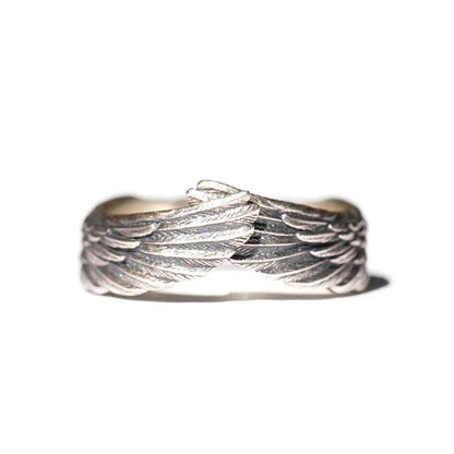 Winged Faith Silver Adjustable Ring-Lydieannejewelry