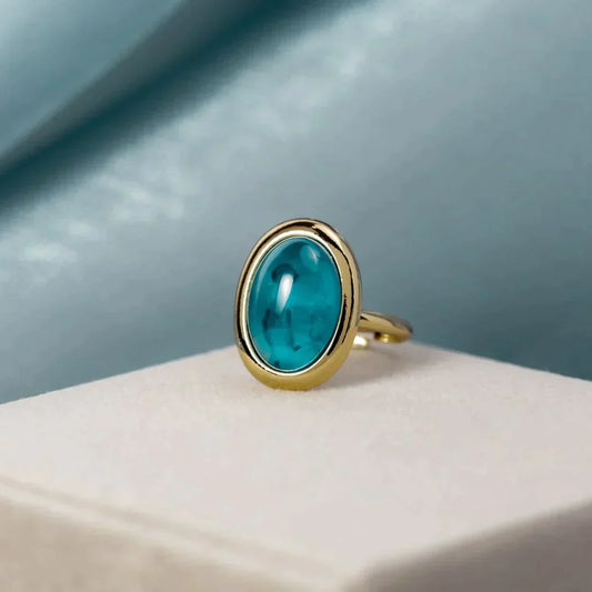 Blue Stone Ring in Gold