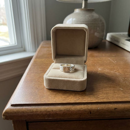 Vintage Golden Threads Silver Ring